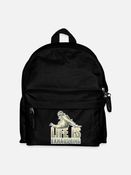 shirt motiv faultier chillen neu - Kinder Rucksack - Schwarz