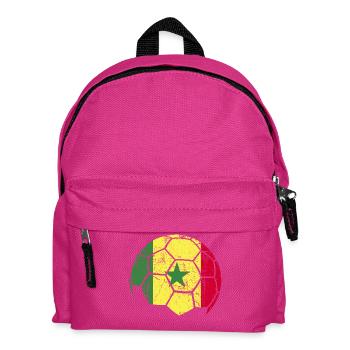 Senegal Soccer Ball Fußball - Kinder Rucksack - Fuchsia - Vorne