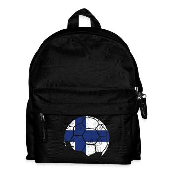 Finland Soccer Ball Fußball - Kinder Rucksack - Schwarz - Vorne