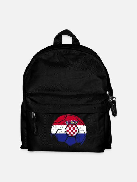 Croatia Soccer Ball Football - Kids' Backpack - black
