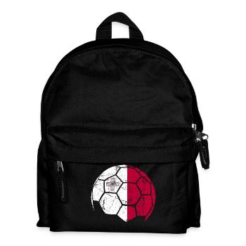 Malta Soccer Ball Fußball - Kinder Rucksack - Schwarz - Vorne