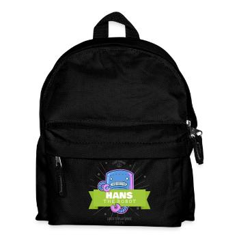 Hans the Robot - Kinder Rucksack - Schwarz - Vorne