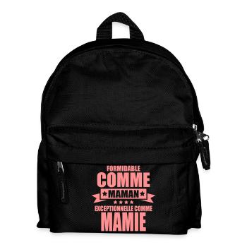 formidable comme maman exceptionnelle comme mamie - Sac à dos Enfant - noir - Devant