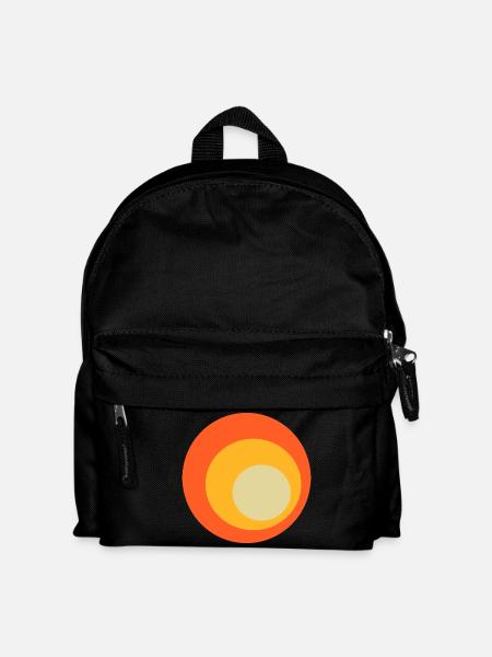 70s Circles Pattern - Kids' Backpack - black