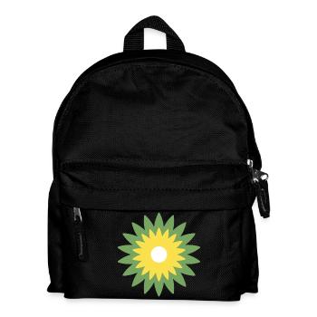 Blume - Kinder Rucksack - Schwarz - Vorne