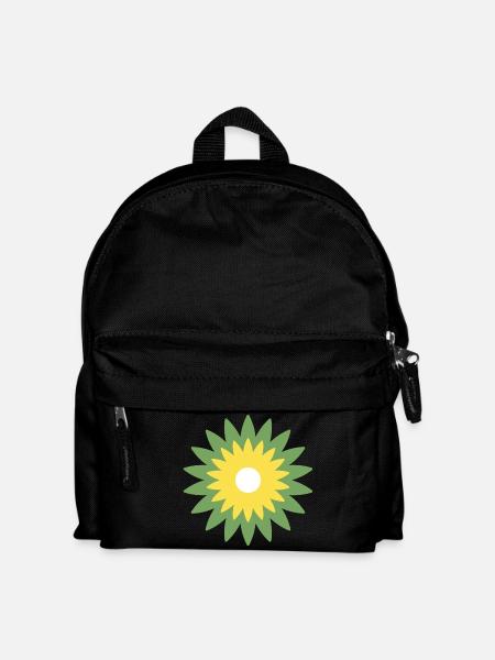 Blume - Kinder Rucksack - Schwarz