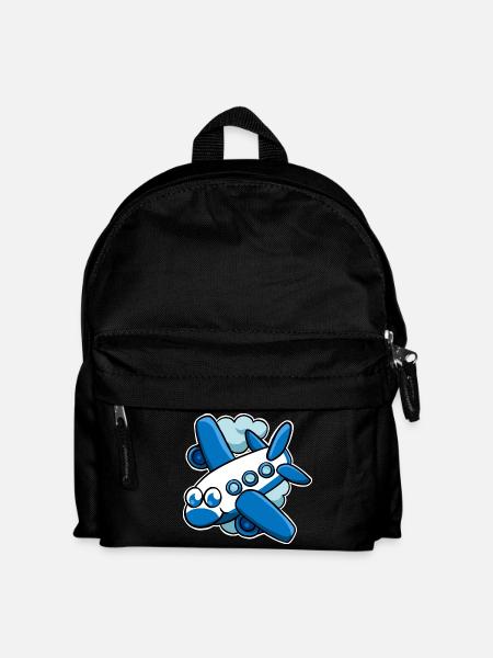 Flugzeug - Kinder Rucksack - Schwarz
