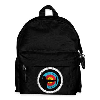 Archer and bowman with target archery - Kids' Backpack - black - Front