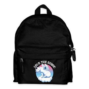 Saving the rhinos| Rhinoceros - Kids' Backpack - black - Front