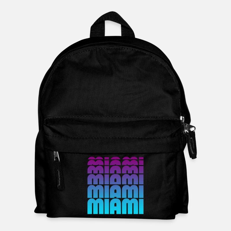 Miami Gradient Grid - Kinder Rucksack - Schwarz