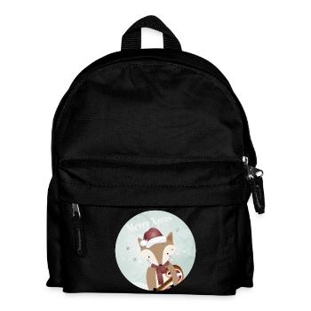 renard doré pour Noël avec canne à sucre - Sac à dos Enfant - noir - Devant