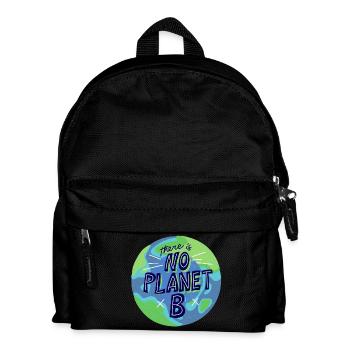 no planet B, mère nature, planète terre - Sac à dos Enfant - noir - Devant