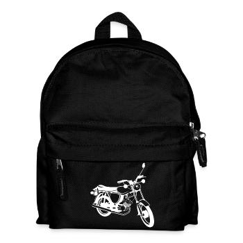 Simson S51 Moped Legend Illustration Motorcycle GDR - Kids' Backpack - black - Front