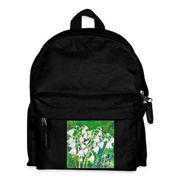 Lily of the valley in impressionist style - Kids' Backpack - black - Front