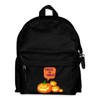 halloween, citrouille, sorcière - Sac à dos Enfant - noir - Devant