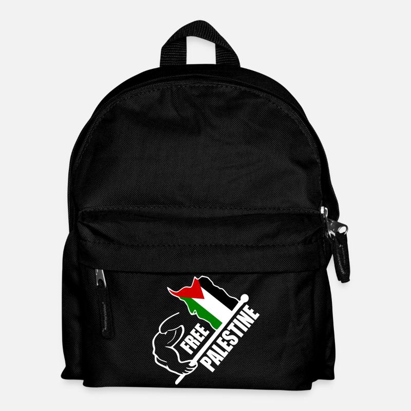 Free palestine - Kinder Rucksack - Schwarz