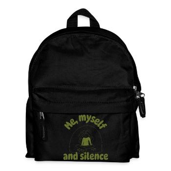 Me, myself and silence - Kinder Rucksack - Schwarz - Vorne