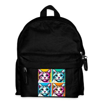 Cat Pop Art - Kids' Backpack - black - Front
