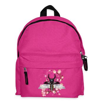 magnificent stag with wings & magnolia blossom - Kids' Backpack - fuchsia - Front