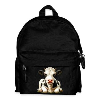 Kuh - Kinder Rucksack - Schwarz - Vorne