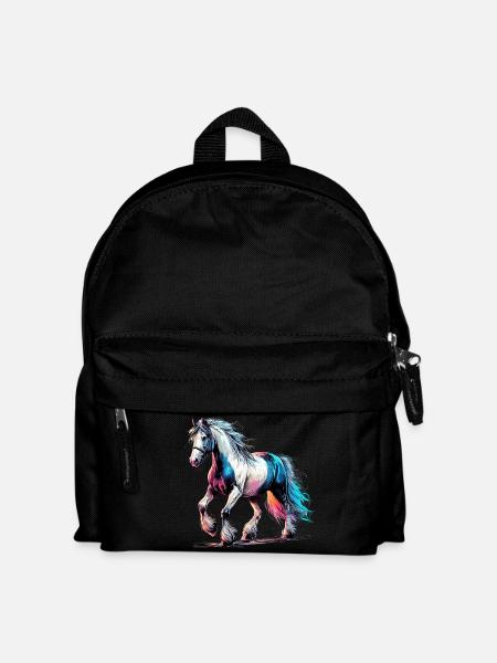 Pferd - Kinder Rucksack - Schwarz