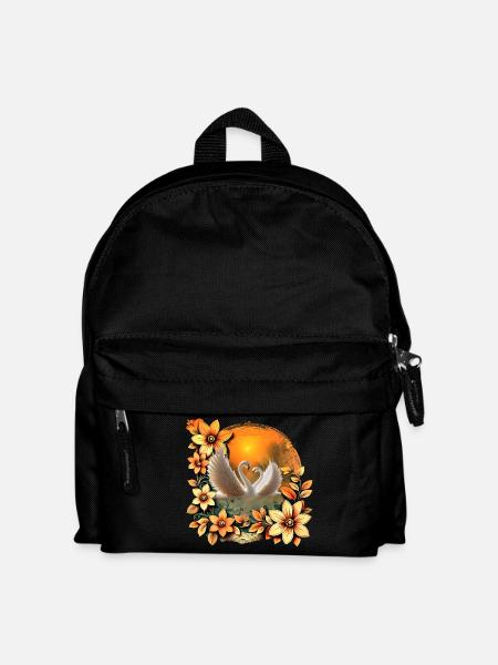 Beaux cygnes amoureux. - Sac à dos Enfant - noir