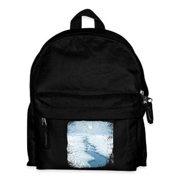 Stream in the snow with frayed edge - Kids' Backpack - black - Front