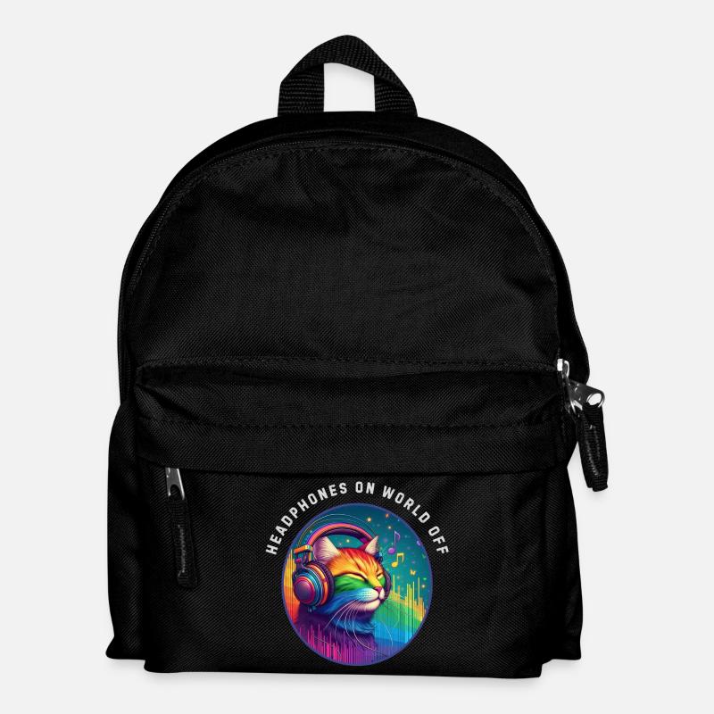 LGBT. Kopfhörer an Welt aus - Kinder Rucksack - Schwarz