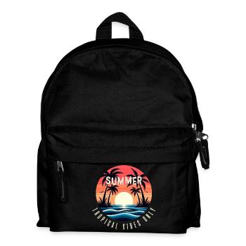 Summer tropical vibes only - Kids' Backpack - black - Front