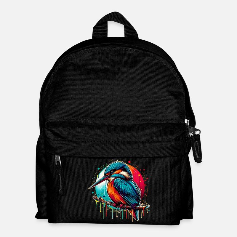 Eisvogel - Kinder Rucksack - Schwarz