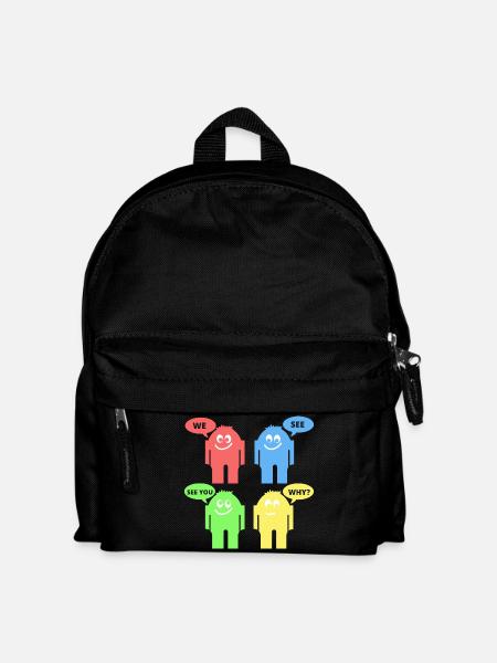 Funny Men - Kids' Backpack - black