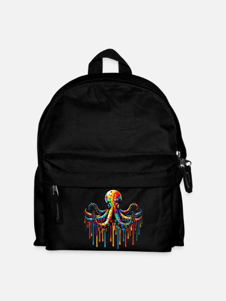 Oktopus - Kinder Rucksack - Schwarz