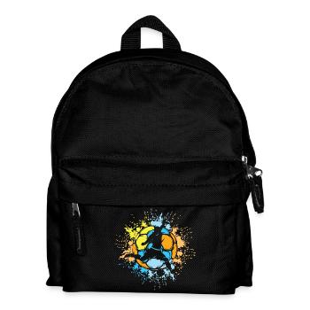 Football Couleur Explosion Joueur Soleil Couleurs Vives - Sac à dos Enfant - noir - Devant