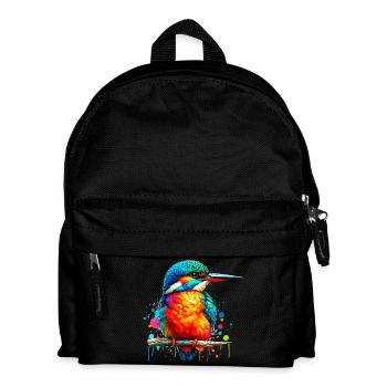 Eisvogel - Kinder Rucksack - Schwarz - Vorne