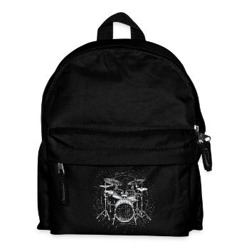 Drum Sketch - Kids' Backpack - black - Front