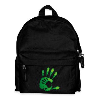 ZEIGER - GRÜN - Kinder Rucksack - Schwarz - Vorne