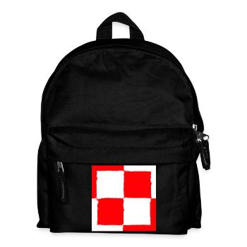 Chessboard symbol of Polish Poland - Kids' Backpack - black - Front