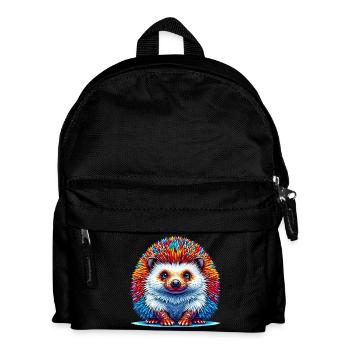 Igel - Kinder Rucksack - Schwarz - Vorne