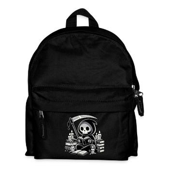 Grim Reaper Bookworm with Scythe - Kids' Backpack - black - Front