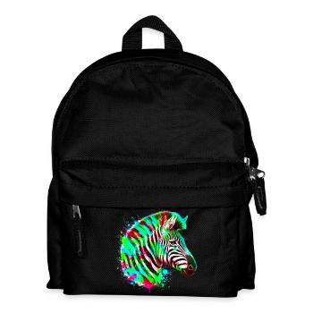 Zebra - Kinder Rucksack - Schwarz - Vorne