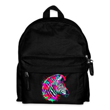Zebra - Kinder Rucksack - Schwarz - Vorne