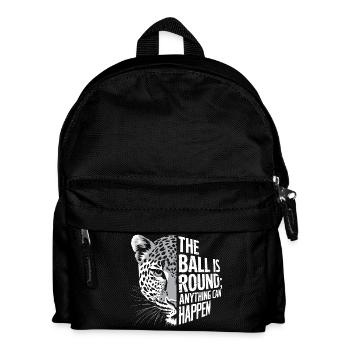 Der Ball ist rund, Leopard - Kinder Rucksack - Schwarz - Vorne