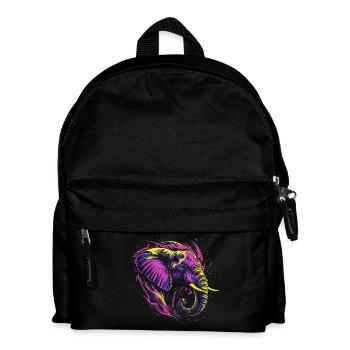 Elephant Africa Safari Nature Wilderness Neon Colorful - Kids' Backpack - black - Front