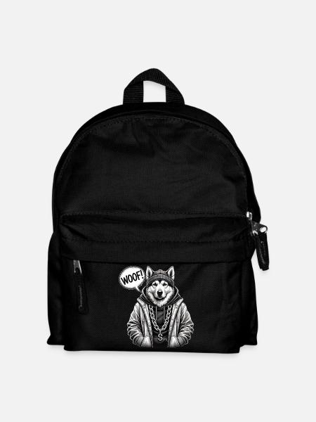 Wolfhound Streetwear Pullover Hoodie - Kids' Backpack - black