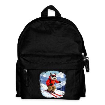 Chien de ski - Sac à dos Enfant - noir - Devant