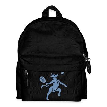 Cow Tennis Tennis Ball Balancing Horn Silhouette - Kids' Backpack - black - Front