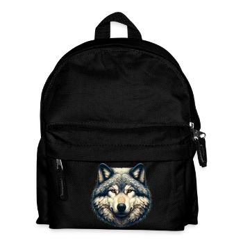 Wolf - Kinder Rucksack - Schwarz - Vorne