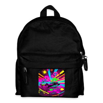 Années 80 Vintage Voitures classiques - Sac à dos Enfant - noir - Devant