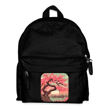 Japan Weltreise Urlaub Kultur - Kinder Rucksack - Schwarz - Vorne