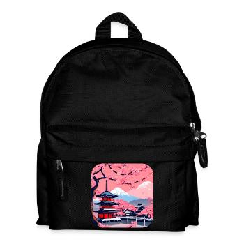 Japan Weltreise Tempel Kultur - Kinder Rucksack - Schwarz - Vorne